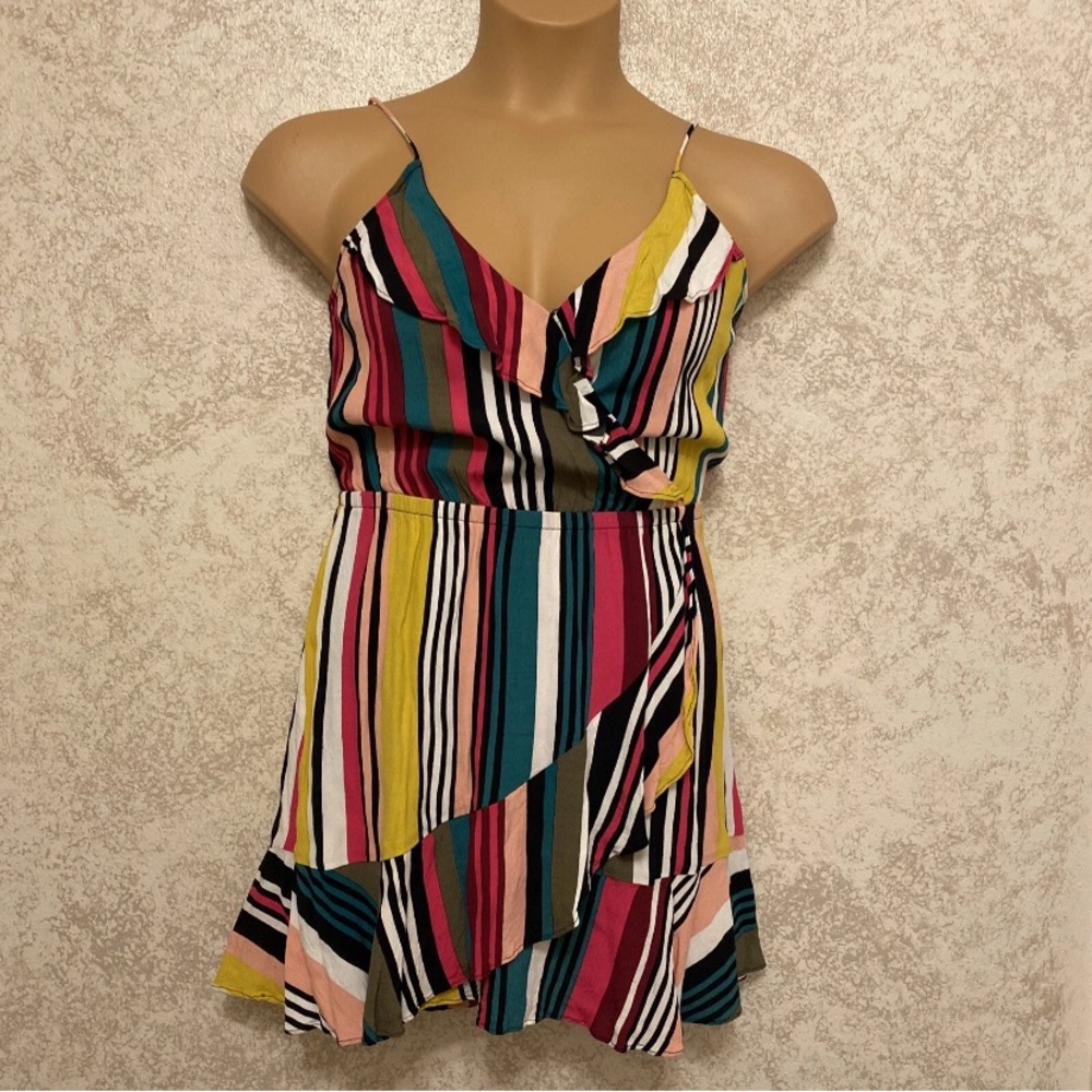 Express Multicolor Striped Mini Sundress